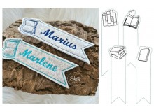 Stickserie ITH - Lesezeichen Bücher Doodle